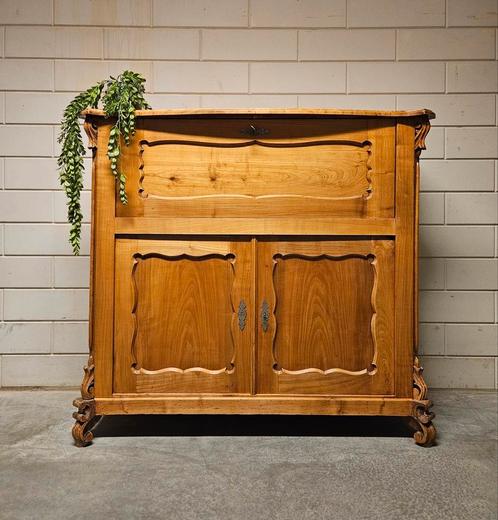 Antieke brocante grenen Biedermeier dressoir bureau vintage, Antiek en Kunst, Curiosa en Brocante, Ophalen of Verzenden