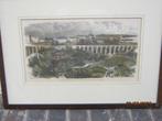 P.BLANCHARD, Mooie Kleuren gravure van LUXEMBOURG, Antiek en Kunst, Kunst | Etsen en Gravures, Ophalen