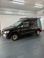Volkswagen Caddy 1.6 D 55KW 2011 zwart, Auto's, Voorwielaandrijving, 74 pk, 4 cilinders, Leder en Stof