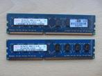 2x Hynix 2GB PC3-10600 DDR3-1333MHz non-ECC Unbuffered CL9 2, Computers en Software, RAM geheugen, 1333 MHz, DDR3, Ophalen of Verzenden