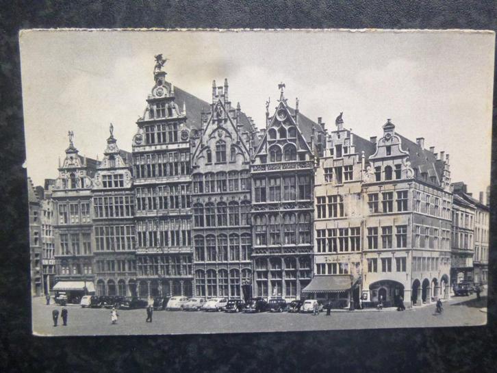 ANTWERPEN  Huizen grote markt met vele auto's     D, Verzamelen, Ansichtkaarten | België, Antwerpen, Ophalen of Verzenden