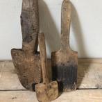 antieke houten botermesjes in mooi patina, Ophalen of Verzenden