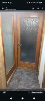 Gezocht Houten binnendeur met glas, Gebruikt, 80 tot 100 cm, Binnendeur, Ophalen of Verzenden
