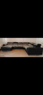 Zwarte hoekbank – €65 contant bij afhaling, Ophalen