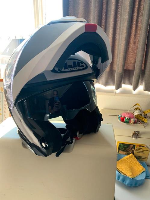 HJC i91 Bina BlackWhite systeem zonnebril maat S 55 Z.G.A.N, Motoren, Kleding | Motorhelmen, Dames, Heren, Kinderen, Systeemhelm