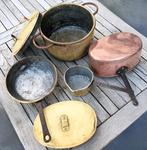 19e eeuw ✅ koperen lot ~ Daubière, pan, koekenpan & steelpan, Antiek en Kunst, Ophalen, Koper of Brons