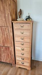 Teak Ladekast met 7 Lades, Minder dan 50 cm, Gebruikt, 5 laden of meer, 100 tot 150 cm