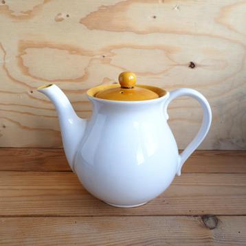 Huizen Holland Driehoek koffipot theepot geel wit beschikbaar voor biedingen