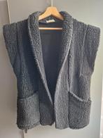 Gilet teddy stof zwart one size fits all, Kleding | Dames, Ophalen of Verzenden, Zo goed als nieuw, Maat 42/44 (L), Zwart