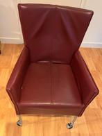 6 bordeaux rode leren stoelen, merk HVS, Ophalen, Leer, Zo goed als nieuw, Modern, stijlvol