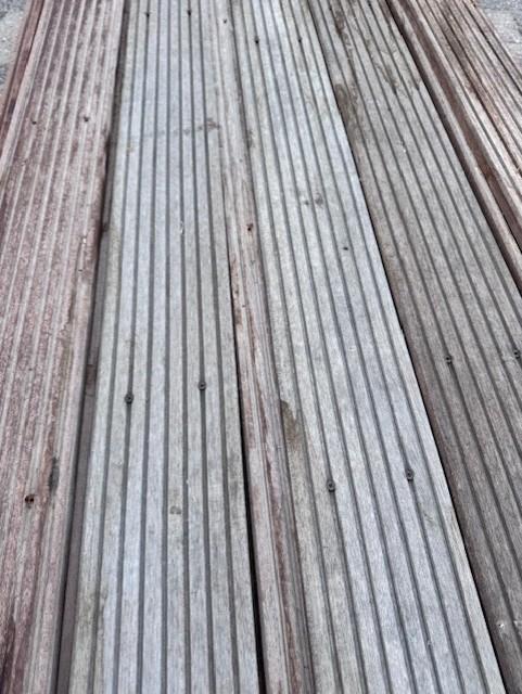 Bangkirai vlonderplanken gesorteerd hardhout, Doe-het-zelf en Verbouw, Hout en Planken, Gebruikt, Plank