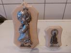 Biddend meisje tin op speksteen, Verzamelen, Beelden en Beeldjes, Ophalen of Verzenden, Zo goed als nieuw, Mens