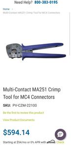 PV-WZ-4 voor PV connectors MC3, MC4 en MC-4-EVO 2, Doe-het-zelf en Verbouw, Gereedschap | Handgereedschap, Ophalen of Verzenden