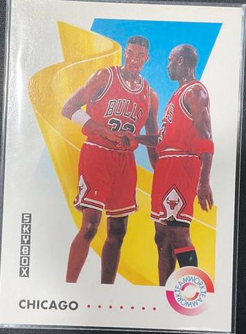 NBA card Michael Jordan & Scottie Pippen skybox 1992