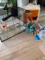 Hamster (dwerghamster) kooi met toebehoren, Kooi, Minder dan 75 cm, Minder dan 60 cm, Gebruikt