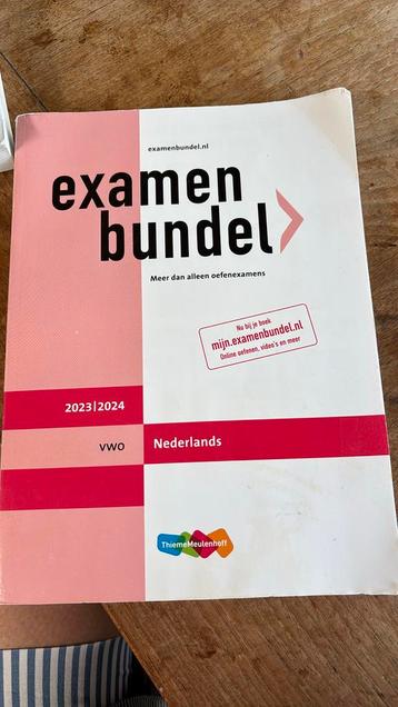 Examenbundel, vwo Nederlands 2023/2024 beschikbaar voor biedingen
