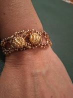 Brons goudkleurige armband van cirkels, Sieraden, Tassen en Uiterlijk, Armbanden, Ophalen of Verzenden, Nieuw, Goud, Overige materialen