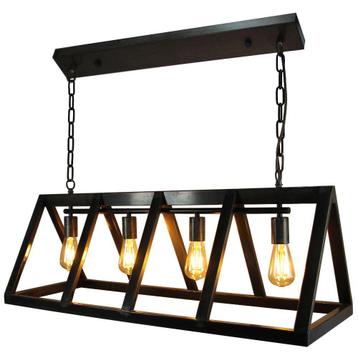 Hanglamp industrieel 4 lichts inclusief lichtbronnen dimbaar beschikbaar voor biedingen