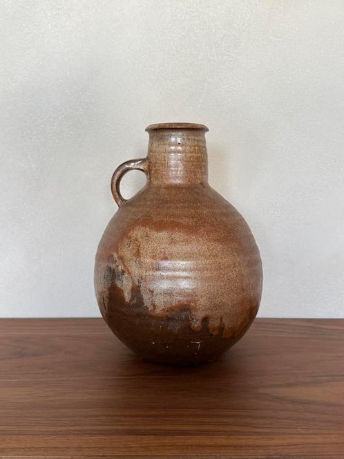 Rustieke Aardewerken Kruikvaas - Handgemaakt Aardewerk Decor, Antiek en Kunst, Antiek | Keramiek en Aardewerk, Ophalen of Verzenden