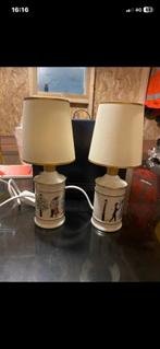 Vintage 2 franse tafellampen, Ophalen of Verzenden