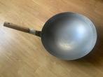 Wok Diep Staal Enkel Handvat 14", Nieuw, Ophalen of Verzenden, Wok