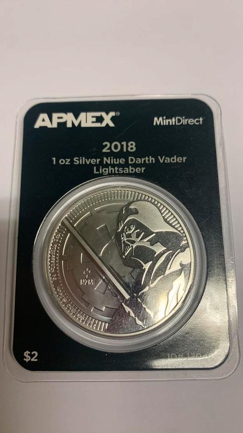 Darth vader 1 oz zilver, Postzegels en Munten, Edelmetalen en Baren, Zilver, Verzenden