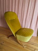 Artifort Congo fauteuil goudgeel fluweel, Huis en Inrichting, Fauteuils, Ophalen, Hout, Gebruikt, 75 tot 100 cm