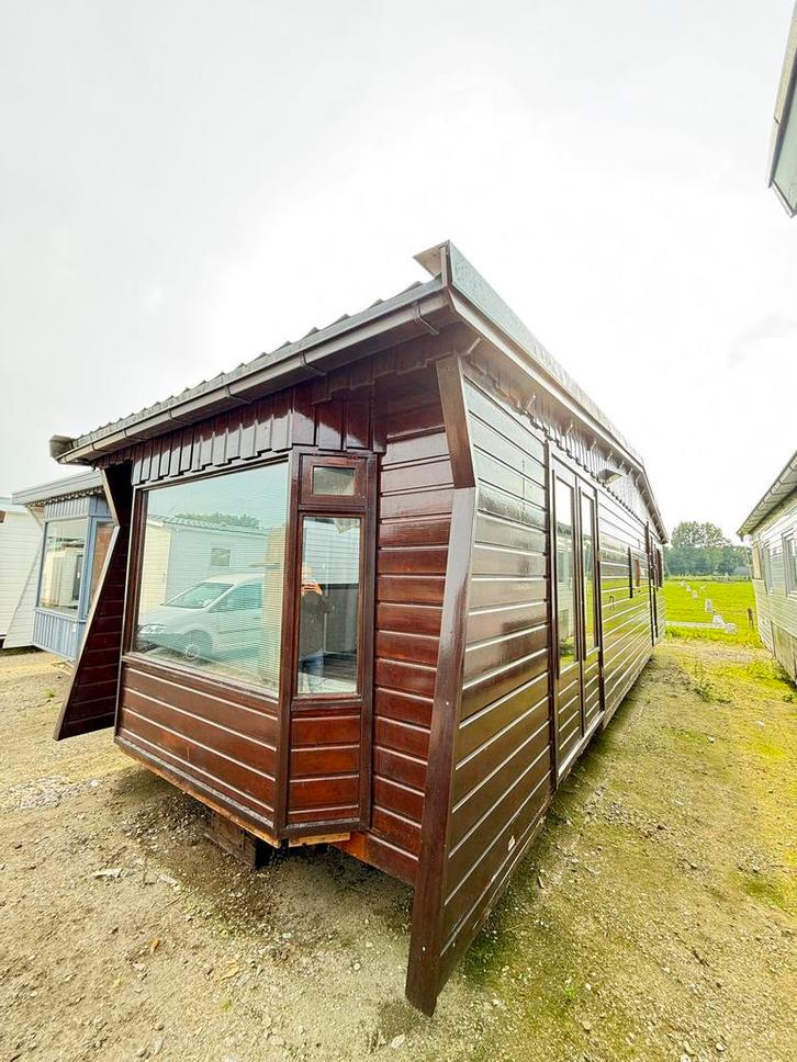 Winterhard Chalet met CV en Red Cedar Gevel, Caravans en Kamperen, Stacaravans, tot en met 2, Ophalen of Verzenden