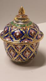 Vintage Thaise Porseleinen Benjarong-Pot met Deksel, Ophalen of Verzenden