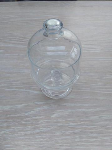 Glazen Bonbonschaal met deksel of stolp met deksel
