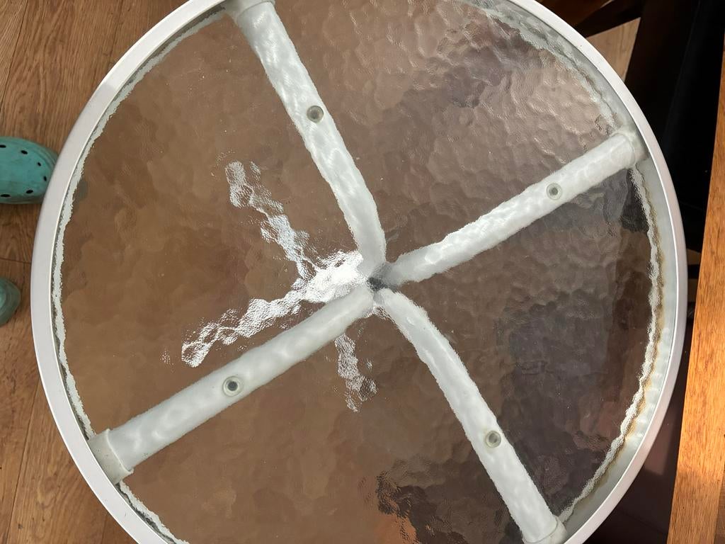 Tafel met ijzeren poten rond, Ophalen, Minder dan 55 cm, Gebruikt, Rond