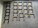 19x set antieke messing Posthoorn Deurklinken. Klinken deur, Doe-het-zelf en Verbouw, Ophalen of Verzenden, Gebruikt, Koper of Messing