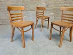 250x oude houten CAFÉSTOELEN partij vintage  bistrostoelen, Huis en Inrichting, Stoelen, Ophalen, Gebruikt, Bruin, Retro vintage
