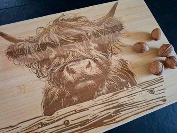 Schotse Hooglander serveerplank 45x28 cm beschikbaar voor biedingen