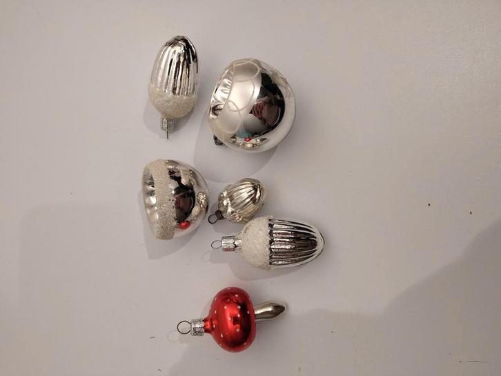 Setje vintage kerstballen, Diversen, Kerst, Gebruikt, Ophalen of Verzenden