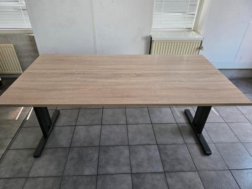 Eiken (look) Bureau - In hoogte verstelbaar 180x90cm, Huis en Inrichting, Bureaus, Gebruikt, Bureau, In hoogte verstelbaar, Ophalen