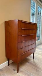 Vintage Deense teak ladekast | Mid-century | 6 laden, Ophalen of Verzenden, Gebruikt, Deense