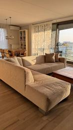 Goossens hoekbank met lounge, beige, Ophalen, Vierpersoons of meer