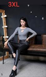Legging, Zwart, PU leer, Maat 3XL (zie maattabel) - NIEUW, Legging, Zwart, Nieuw, Overige maten