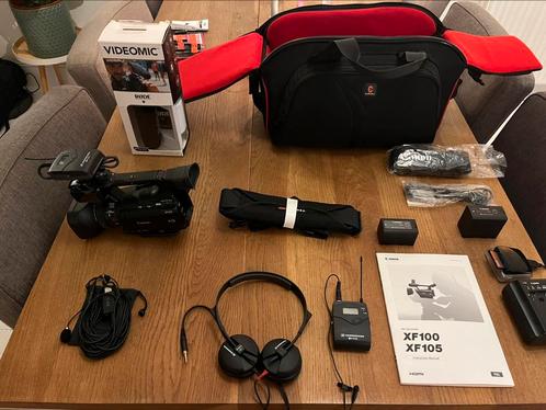 Canon FX100 Pro Video Kit + Audio + 3 statieven + opslag, Audio, Tv en Foto, Videocamera's Digitaal, Zo goed als nieuw, Camera