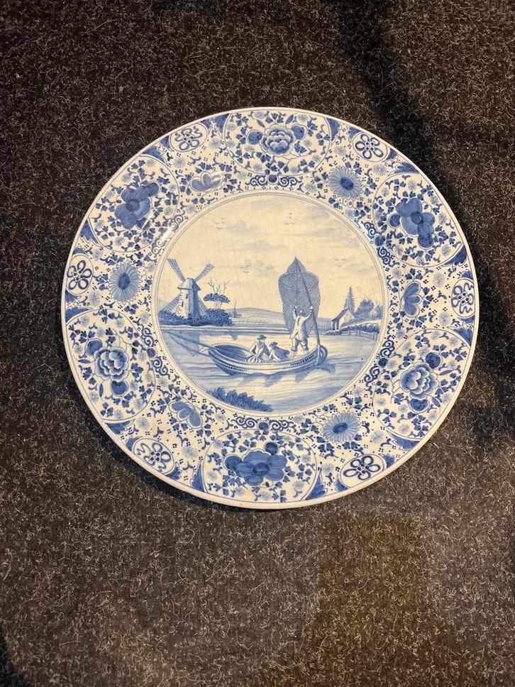 Delfts Blauw Decoratieve Bord, Antiek en Kunst, Antiek | Wandborden en Tegels, Ophalen