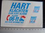 3x sticker hart klachten zijn echt alarm 06-11 hartstichting, Ophalen of Verzenden, Zo goed als nieuw, Bedrijf of Vereniging