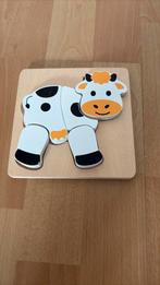 Houten puzzel koe, Gebruikt, Ophalen of Verzenden, Van hout, Minder dan 10 stukjes