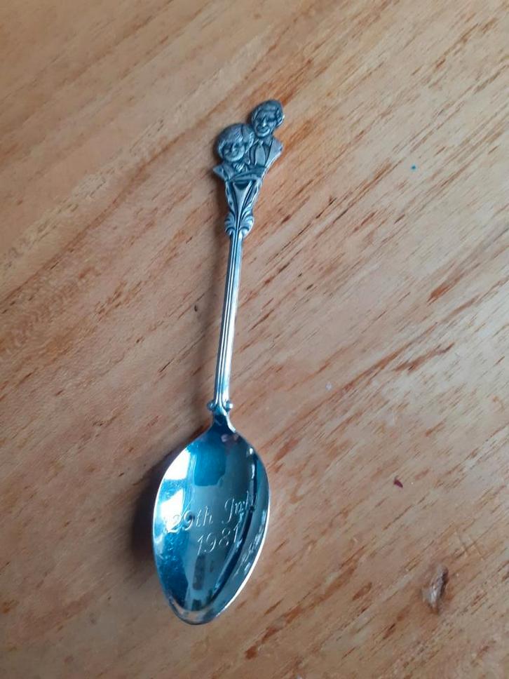 Verzilverd Lepeltje Charles & Diana 1981, Antiek en Kunst, Antiek | Goud en Zilver, Zilver, Ophalen