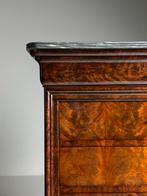Franse Louis Philippe lasekast Chifonniere mahonie, Huis en Inrichting, Kasten | Ladekasten, Ophalen, 25 tot 50 cm, Eikenhout