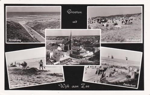 14806 Groeten uit Wijk aan zee mooi kaart zegel 1963, Verzamelen, Ansichtkaarten | Nederland, Gelopen, Noord-Holland, 1960 tot 1980