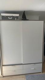 Witte Kledingkast met Schuifdeuren, Huis en Inrichting, Kasten | Kledingkasten, Kunststof, Gebruikt, 200 cm of meer, 150 tot 200 cm