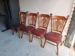 4 houten vintage stoelen, Ophalen