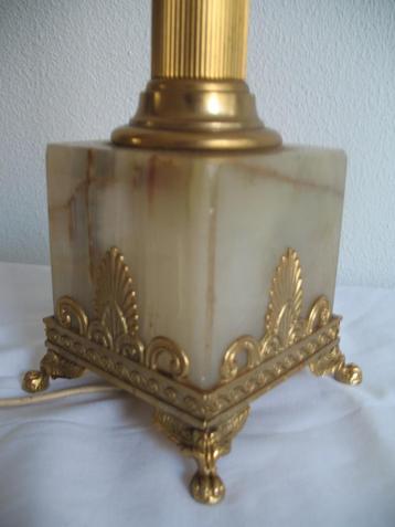 Lampenvoet✨ Koper ✨Marmer /Onyx✨ Leeuwenpootjes✨ Vintage beschikbaar voor biedingen