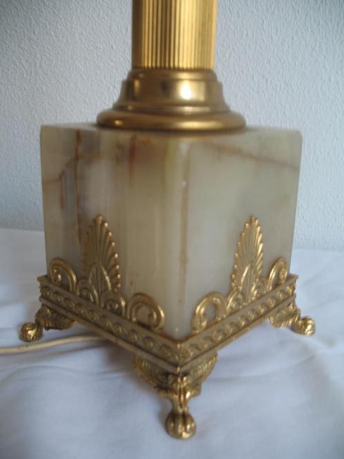 Lampenvoet✨ Koper ✨Marmer /Onyx✨ Leeuwenpootjes✨ Vintage, Antiek en Kunst, Antiek | Lampen, Ophalen